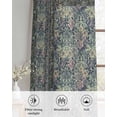 thumbnail image 6 of Blue Boho Sheer Curtains 63 Inch Length 2 Panels Set for Living Room/Bedroom, Vintage Ethnic Tribe Abstract Art Floral Kitchen Curtains Grommet Semi-Sheer Curtains Drapes Window Treatments 42"x63"x2, 6 of 7