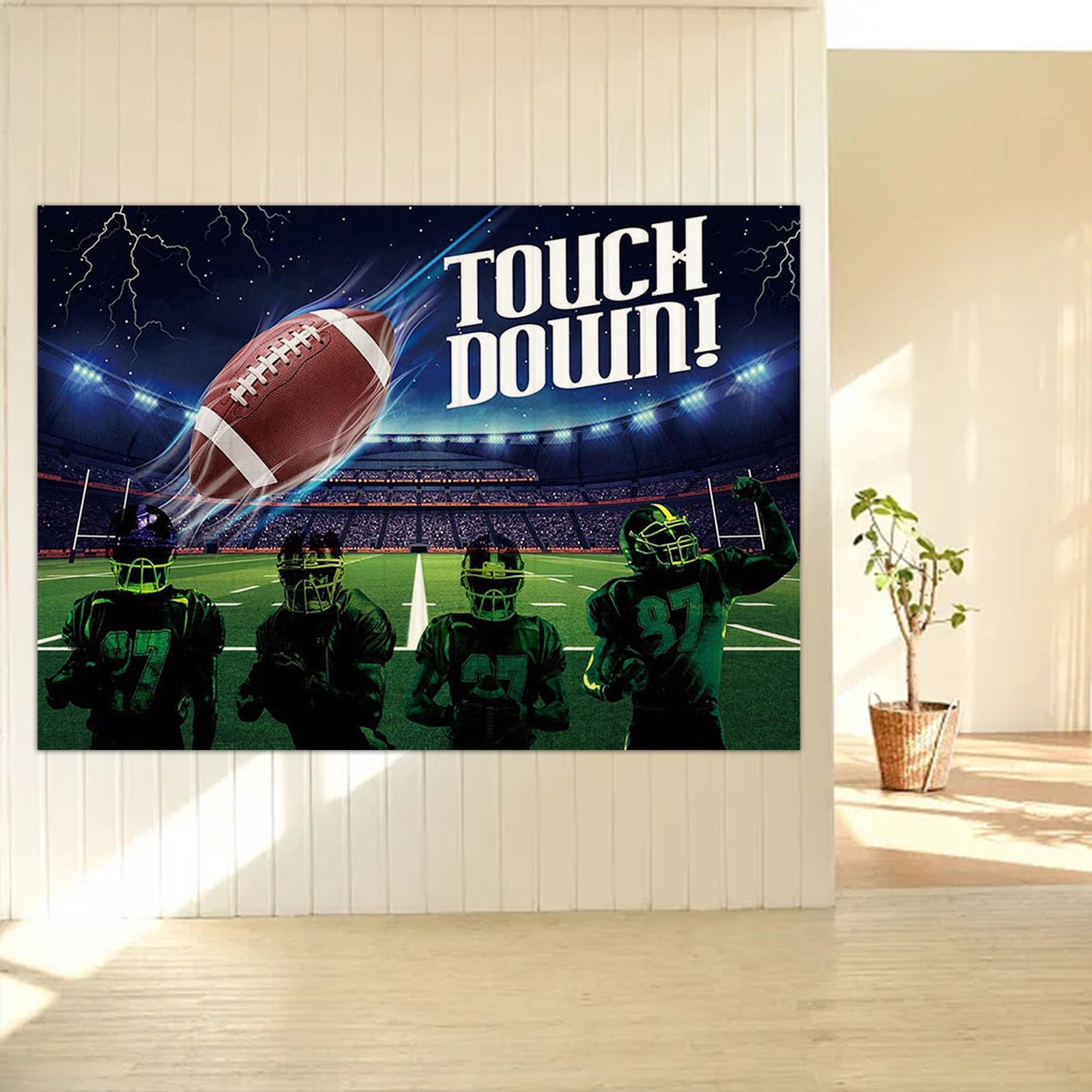 Super Bowl Party Decorations - Football Word Banners & Cheer Hanging Signs For Game Day (BN-FT-01)