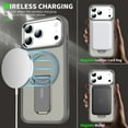 thumbnail image 6 of ELEHOLD Case for iPhone Air,Compatible with Mag-safe Military Grade Invisible Kickstand Shockproof Protection Translucent Matte Anti-Scratch Protective Case for iPhone Air,Orange, 6 of 10