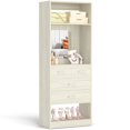 thumbnail image 6 of Homieasy 25'' Walk-in Closet System with 4 Wooden Drawers, Freestanding Closet Organizer System with Storage Shelves and Mirror, Sturdy Closet Tower for Bedroom, Closet and Mudroom, White Oak, 6 of 8