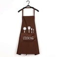 thumbnail image 3 of Delantal de cocina impermeable negro, delantal de cocina impermeable, delantal para hombres y mujeres con bolsillo para cocina, barbacoa, jardín, restaurante, cafetería, chef, panadero, camareros, 3 of 5