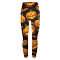 thumbnail image 3 of VBTAPA Womens Halloween Leggings Novelty Pumpkin Printed Ultra Soft Yoga Pants High Waisted Stretch Workout Tights Lightweight Casual Milk Silk Legging Prime Sales Multicolor#2 XXL, 3 of 4