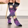 thumbnail image 5 of FORMRS Womens Knee High Socks Casual Long Thick Travel Daily Wear, 1 Pair, Black Neon Road, 5 of 6