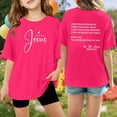 thumbnail image 2 of LRen Girls Short Sleeve T-Shirts Kids Letter Print Shirts Cute Summer Basic Tees Tops Soft Fashion Crewneck Tees, 2 of 5
