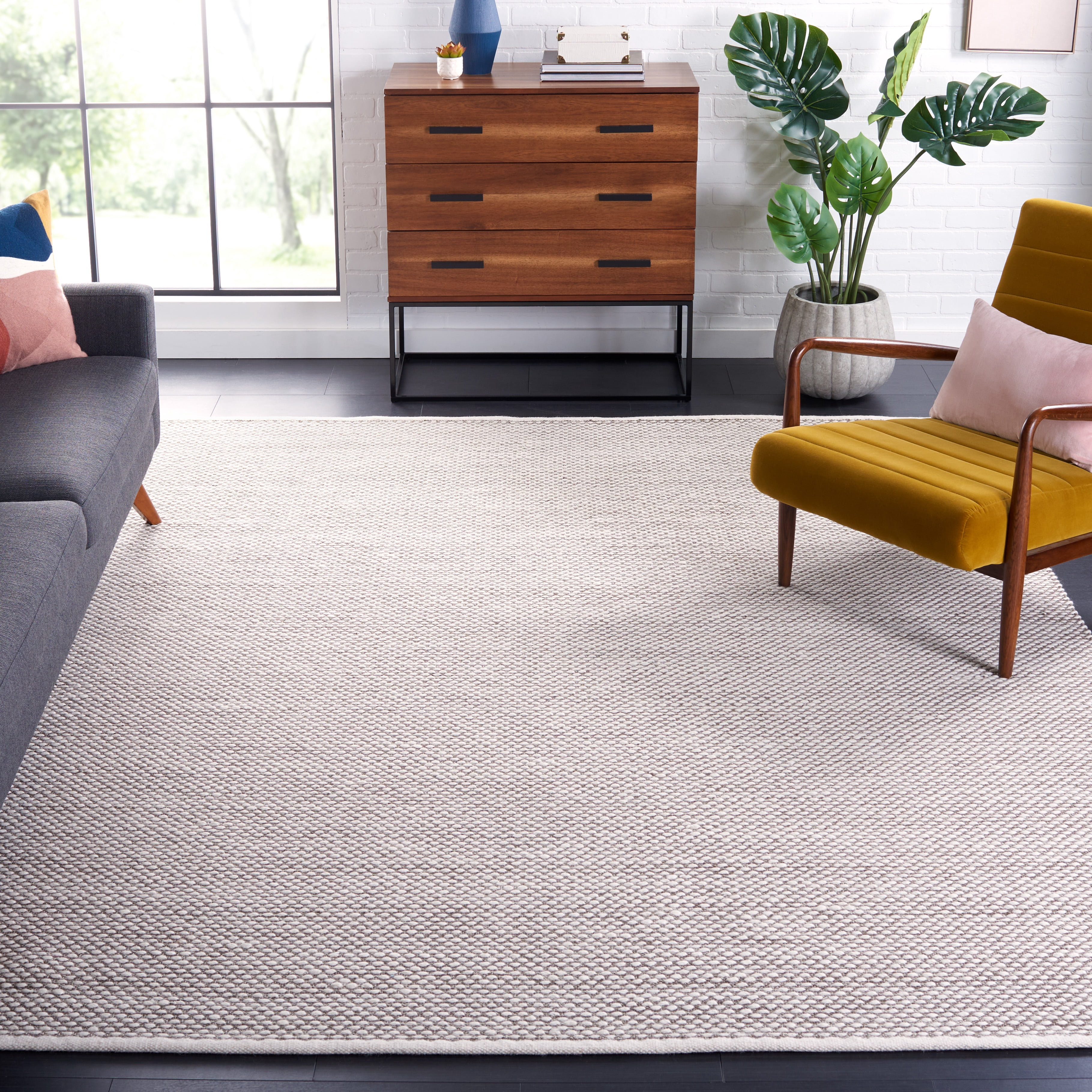 SAFAVIEH Vermont York Solid Area Rug, Brown, 8' x 10'