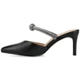 thumbnail image 2 of Journee Womens Lunna Mules Mid Stiletto Pointed Toe Evening Pumps, Widths Available, 2 of 10