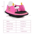 thumbnail image 2 of Gymax 6V Kids Ride On Bumper Car Vehicle 360° Spin Race Toy w/ Remote Control Pink, 2 of 10