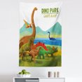 thumbnail image 1 of Dinosaur Tapestry, Flying Swimming and Land Dinosaurs with Lake and Mountains Dino Park Alive Theme, Fabric Wall Hanging Decor for Bedroom Living Room Dorm, 5 Sizes, Multicolor, by Ambesonne, 1 of 1