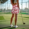 thumbnail image 4 of Uorisango Red Hibiscus Women's Mini Tennis Skirt Size M Stretchy Lightweight Size M Tennis Golf Skirts for Women with Shorts Comfortable Athletic Daily Wear for Workout Sports, 4 of 7