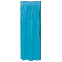 Beistle Pack of 6 Turquoise Pleated Disposable Plastic Picnic Party Table Skirts 14'