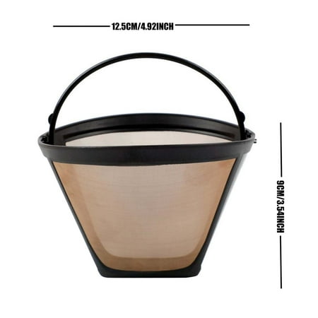 

Reusable Cone Coffee Filter Basket Permanent Replacement Coffee Filter With Stainless Steel Mesh Coffee Maker Accessories
