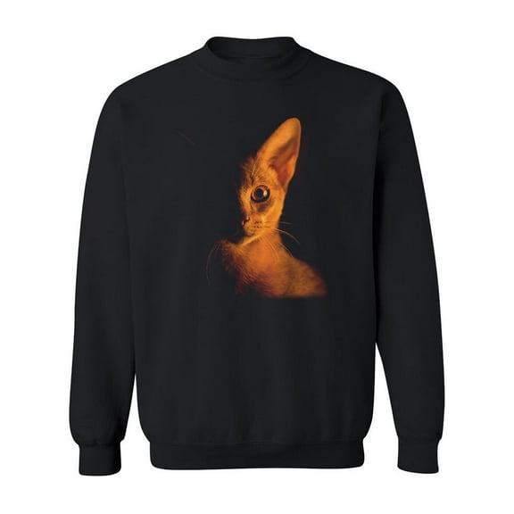 Abyssinian Cat Face Portrait Sweatshirt Men -Image by Shutterstock, Male XX-Large