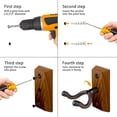 thumbnail image 4 of Soporte de pared para guitarra eléctrica acústica, madera de cebra, en forma de U, 4 of 6