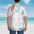 thumbnail image 6 of Fotbe Cute Elephant Hawaiian Shirt For Men Unisex Summer Beach Casual Short Sleeve Cotton Linen Button Down Shirts-Large, 6 of 9