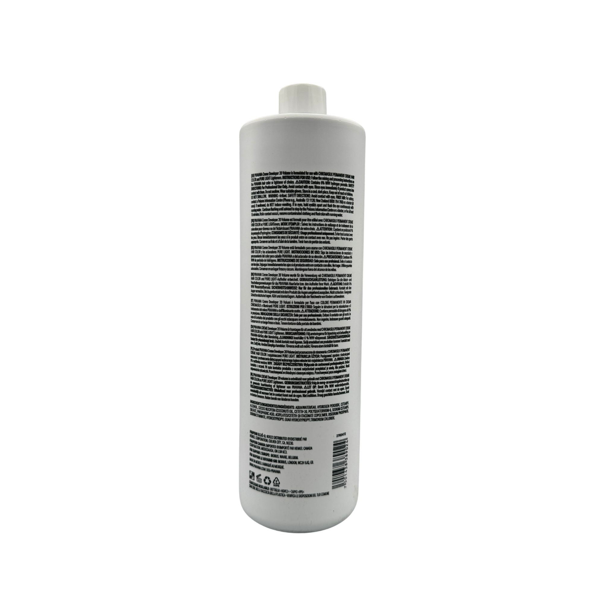 Pravana Developer 20 Volume - 33.8 fl oz (1000 ml)