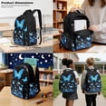 thumbnail image 3 of Kuiaobaty Butterfly Flower Print Backpack and Lunch Bag Set for Girls Lightweight Backpack Pencil Case with Zipper Roomy Sturdy Bookbag Lunch Box with Adjustable Strap for School Picnic, 3 of 7
