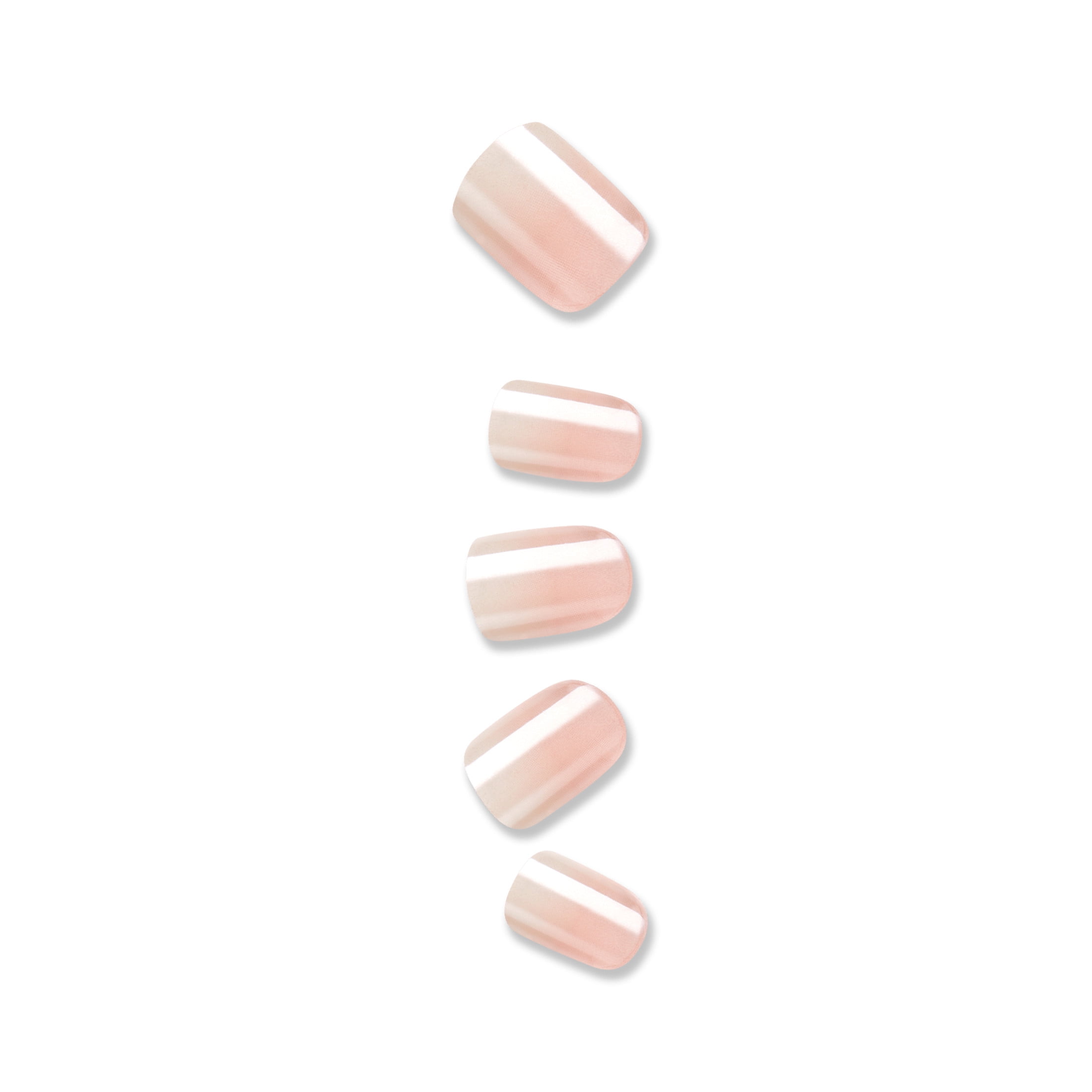 Kiss Impress Color FX  Short Square Oval Press on Nails, Pink, 30 Pieces