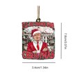thumbnail image 2 of Patriótico Donald Trump 2024 Adorno Navideño 2D Acrílico Dibujos Animados (13), 2 of 2