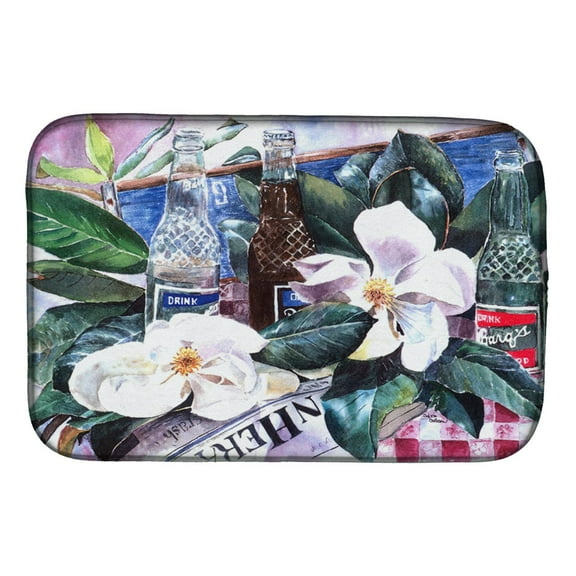 Caroline's Treasures Barq's and Magnolia Dish Drying Mat