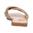thumbnail image 3 of Olivia Miller Womens Marianne Rhinestone Square Toe Slide Sandals, 3 of 3
