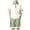 Green, variant on Boys Girls 2-Piece Summer School Uniform Set (4-16 Years) Classic Contrast Lapel Button Down Shirt and Elastic Waist Shorts Green 5/6