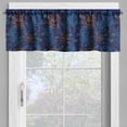 thumbnail image 2 of Ambesonne Fish Valance Pack of 2, Oriental Sacered Carp Koi, 54"X12", Royal Blue Aqua Orange, 2 of 5