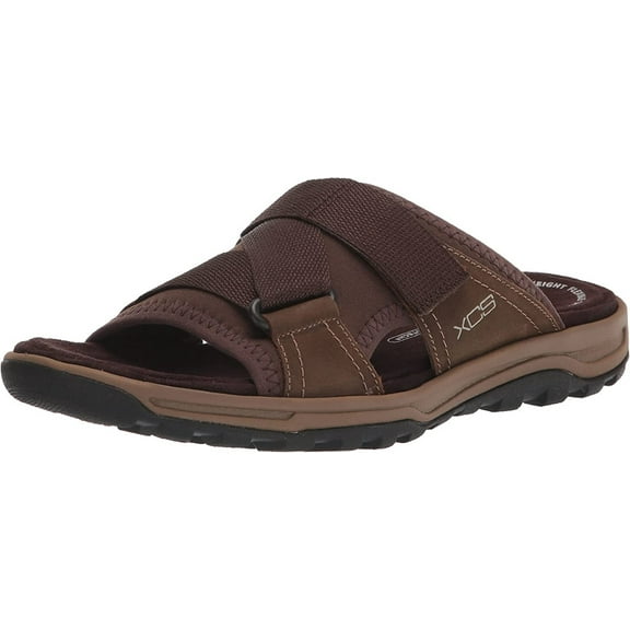Rockport Trail Technique Hook and Loop Slide II Men's Brown Sandals 8W