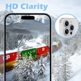 thumbnail image 2 of LAICAIW Camera Lens Protector for iPhone 14 Pro/iPhone 14 Pro Max, Alloy Metal Individual Ring, Anti Scratch HD Tempered Glass Lens Screen Protector Cover Film, Case Friendly, Silver, 2 of 7
