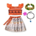 thumbnail image 4 of Girls Moana Fantasy Children Summer Dress Flying Sleeve Carnival Costume Kids Princess Party Elegant Cosplay Vaiana Clothes Set, 4 of 5