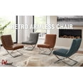 thumbnail image 3 of Art Leon Faux Leather Chair Upholstered Mid-Back Cognac, 3 of 7