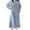 Light Blue, variant on Pink Flannel Nightgowns for Women Winter Mumu Dress with Pockets Long Sleeve Cute Crew Neck Womens Nightgowns S