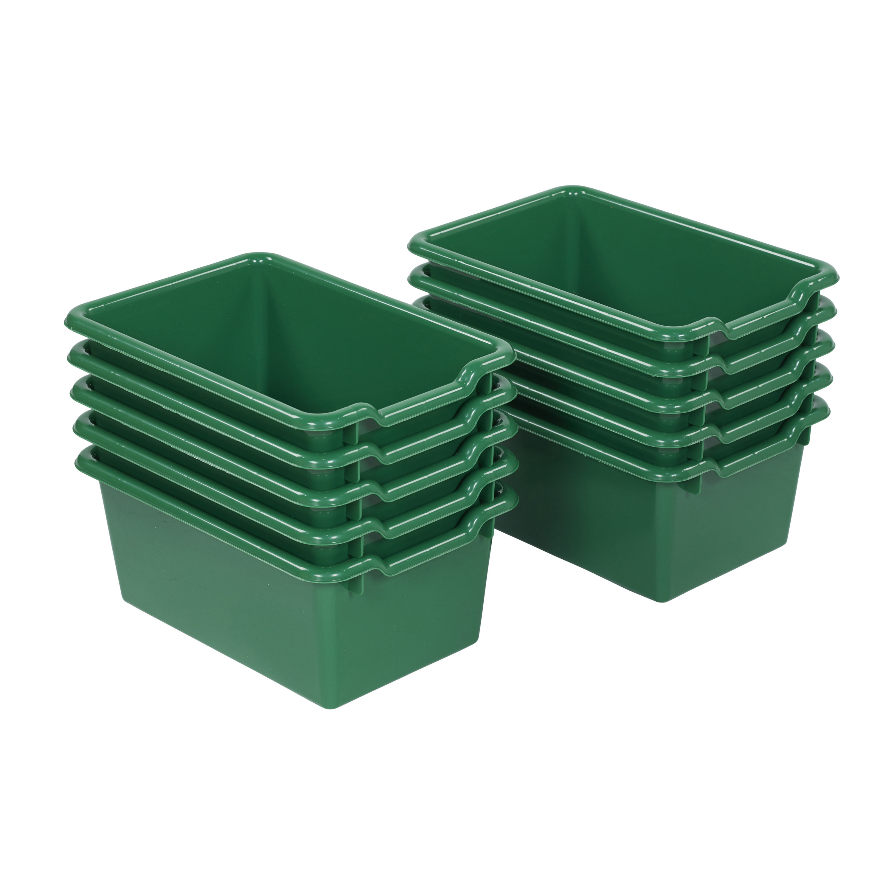 ECR4Kids Scoop Front Storage Bins Green
