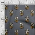 thumbnail image 1 of oneOone Cotton Poplin Fabric Leaves & Floral Block Printed Craft Fabric BTY 42 Inch Wide, 1 of 4