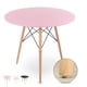 thumbnail image 1 of Mesa Redonda de Madera Mirel estilo minimalista Moderno 80 cm rosa, 1 of 10