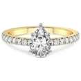thumbnail image 4 of IGI Certified 1 Carat Pear Shape Lab Grown Diamond Engagement Ring | 14K White Gold |Nomi Classic Eternity Lab Diamond Ring | FG-VS1-VS2 Quality Friendly Diamonds, 4 of 6