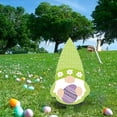 thumbnail image 4 of Decoraciones de Pascua para el jardín Decoración de Pascua con gnomo y huevo para insertar en el suelo Estatua de animal hueca de madera Decoración para crear un ambiente festivo en el jardín, 4 of 7