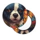 thumbnail image 2 of Disketp Cute Colorful Flower French Bulldog Funda Redonda para Taburete, Funda de Cojín para Silla de Bar Suave y Elástica-14 inch, 2 of 7
