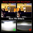 thumbnail image 4 of KOLEMO 2PCS 7 Inch Round LED Headlight Hi/Lo Beam DRL For Jeep Wrangler JK TJ 1997-2018, 4 of 7