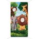 thumbnail image 1 of Fondo de tela grande para fotos de animales salvajes de safari en la jungla, para fiestas de cumpleaños, pancarta para puerta, decoración de rostros, divertido juego de fiesta, suministros de, 1 of 8