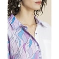 thumbnail image 5 of Moomaya Printed Boyfriend Shirts For Women, Full Sleeve Button Down Pocket Shirt, 5 of 8