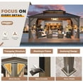 thumbnail image 2 of Erommy 12' X 16' Hardtop Gazebo Galvanized Steel Outdoor Gazebo Canopy Double Vented Roof Pergolas Aluminum Frame with Netting and Curtains for Garden,Patio,Lawns,Parties, 2 of 9