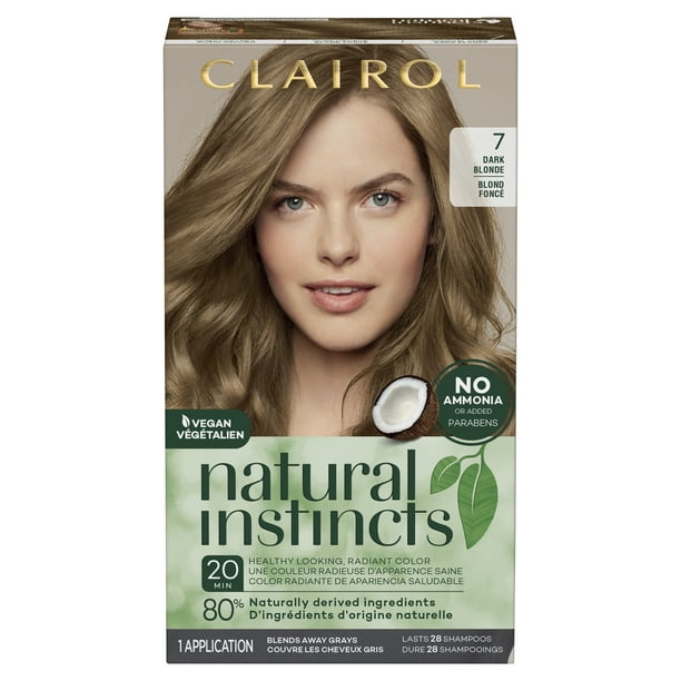 Clairol Natural Instincts Demi-Permanent Hair Color Crème Dye, 7 Dark Blonde,  1 Application 