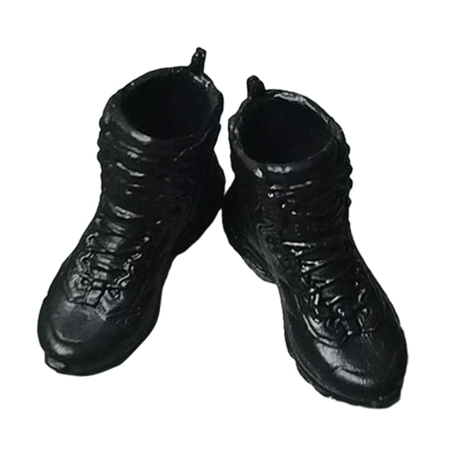Zapatos para figuras de acción masculinas a escala 1/12, zapatos para figuras en miniatura, moda para vestidos de 6 pulgadas Negro