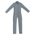 thumbnail image 5 of vastwit Kids Long Sleeve Gymnastic Dance Unitard Leotard Girls Full Length Back Zipper Bodysuit Activewear Dark Grey 5-6, 5 of 7