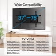 thumbnail image 3 of Pipishell Soporte de pared para TV de movimiento completo para la mayoría de televisores de 37 a 75 pulgadas de hasta 132 libras, soporte de pared para TV articulado, giratorio, inclinación, nivelació, 3 of 5