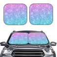 thumbnail image 2 of Easygdp Multicolor Glitter 2 Pcs Windshield Sun Shade,Foldable Car Front Window Sun Shade Protection,Blocks Heat And Sunlight,Car Interior Accessories - Medium, 2 of 7