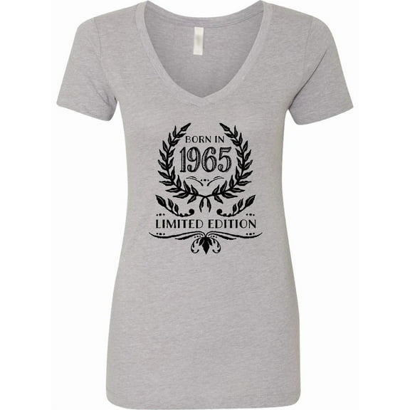 Inktastic Born in 1965 Limited Edition Women's V-Neck T-Shirt