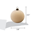 thumbnail image 4 of My Texas House 10-Count Cream Velvet-Feel Ball Christmas Ornaments, 4.5", 4 of 4