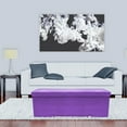 thumbnail image 2 of Sorbus Storage Ottoman Bench ? Collapsible/Folding Bench Chest with Cover ? Perfect Toy and Shoe Chest, Hope Chest, Pouffe Ottoman, Seat, Foot Rest, ? Contemporary Faux Suede (Large, Purple), 2 of 3