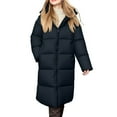 thumbnail image 4 of iOPQO Puffer Coat Women Long Puffer Jacket Womens Parka Jacket Women Puffer Jacket Womens Puffer Jacket Womens Hooded Warm Clothes for Women's Outerwear Black L, 4 of 6